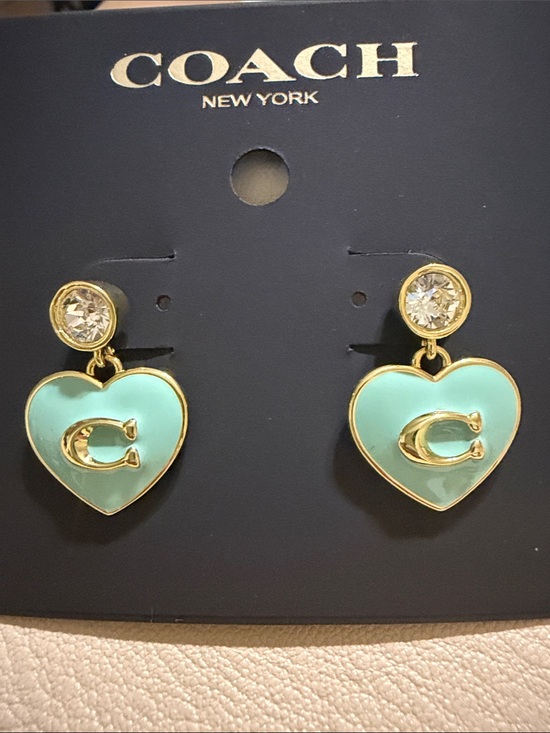 Coach Jewelry - Coach signature heart drop earrings (18)
